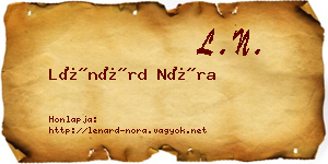 Lénárd Nóra névjegykártya