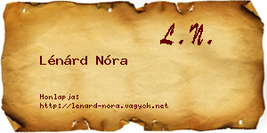 Lénárd Nóra névjegykártya